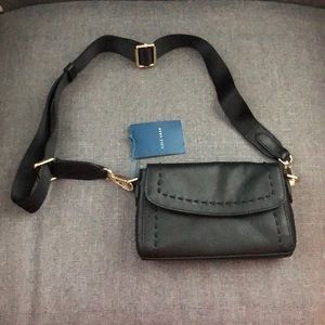 NWT Cole Haan black leather belt bag.